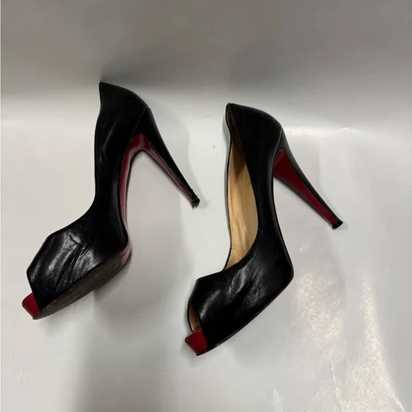 Christian Louboutin Black and Red Stiletto Heels - Picture 2 of 4